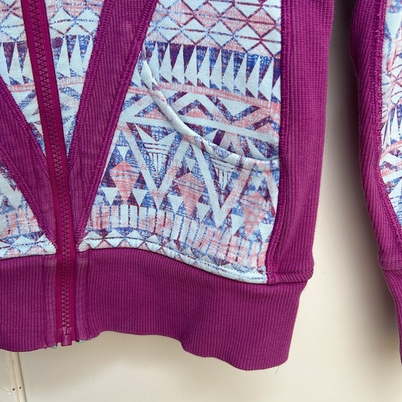 Ivivva by lululemon scuba zippered hooded sweatshirt size 10 multicoloured - Picture 2 of 6